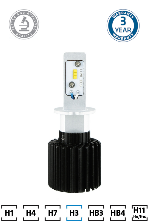 Pack 2 LED-Lampen H7 Weiß Bosma Lumiled 6000K - UA17053